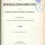 Die Mineraliensammlung der Universität Strassburg